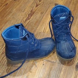 Girls Sperry Duck boots Navy